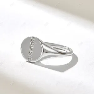 0.06CTW Lab Grown Diamond Signet Ring